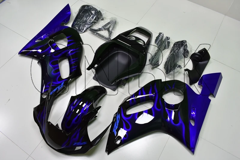 Для YAMAHA YZFR6 2002 обтекатель для черный синий пламя YZF600 R6 1998 - наборы обтекателей |