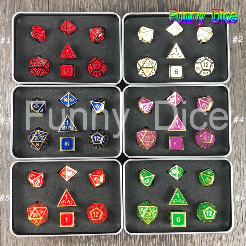 Популярная Настольная игра 100% настоящие металлические кости чехол для DnD RPG