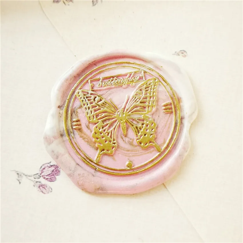 Уплотнительные штампы в виде бабочек ретро деревянный штамп уплотнительные для