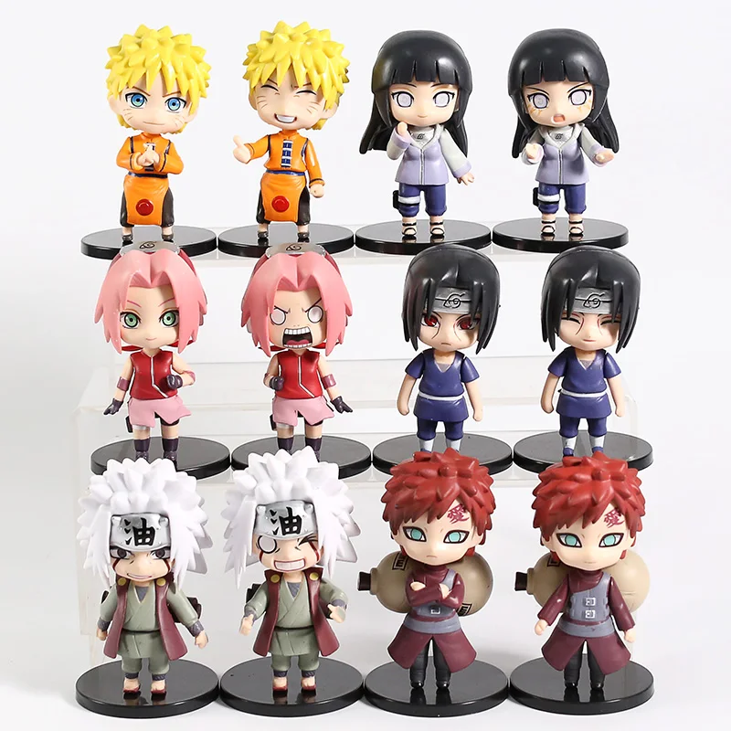 Naruto Shippuden Naruto Хината Сакура Наруто Узумаки Гаара Джирайя Какаши ПВХ Коллекционные Фигурки игрушки 6 шт./компл
