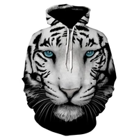 animal king tiger 3d printed hooded sweatshirt tops men and women funny street fashion casual trend sports oversized hoodies