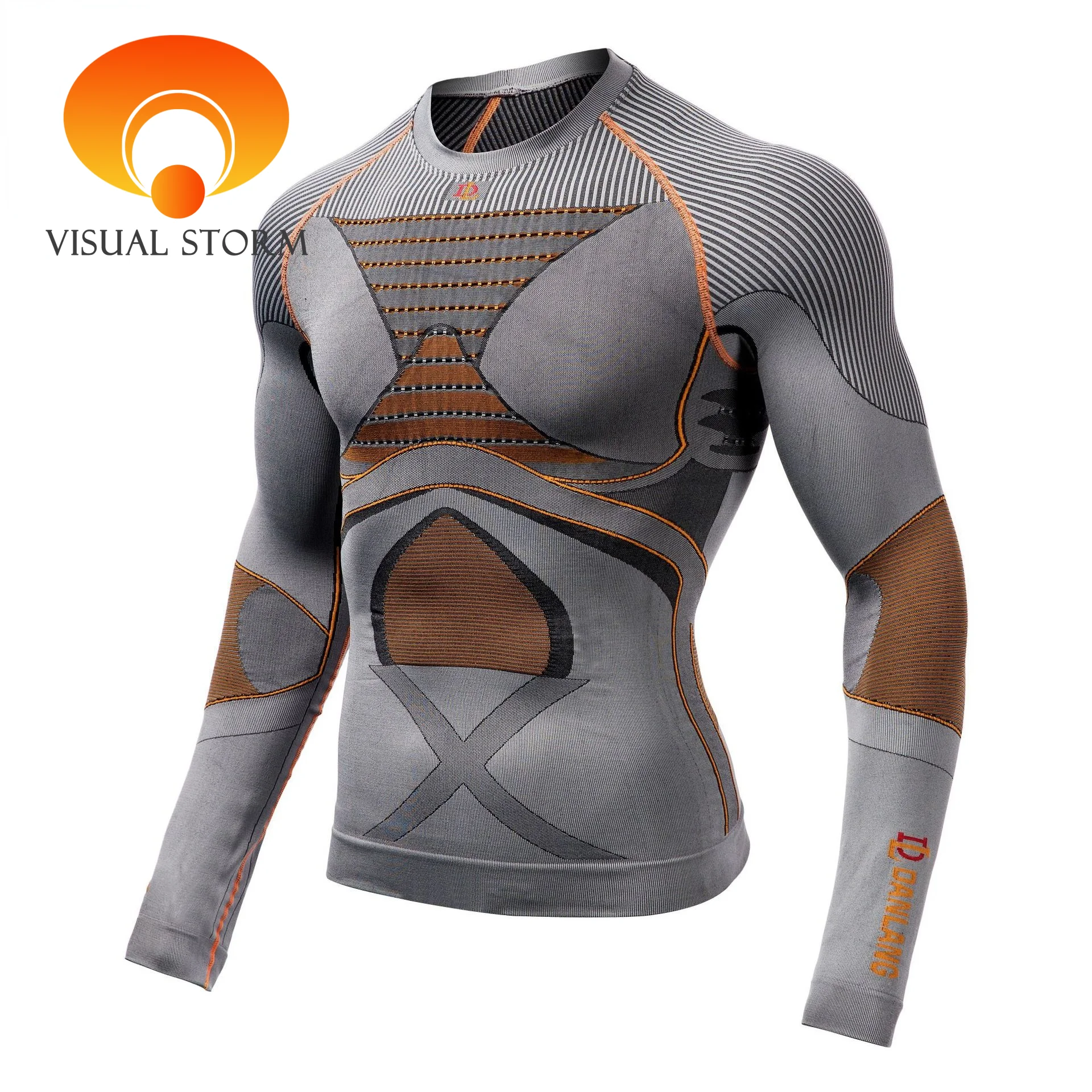 Professional Men Sport Shirt 3D Body Shaper Running Compression Shirts Corset Jersey Waist Trainer Slim Tops Gym Workout Sets
