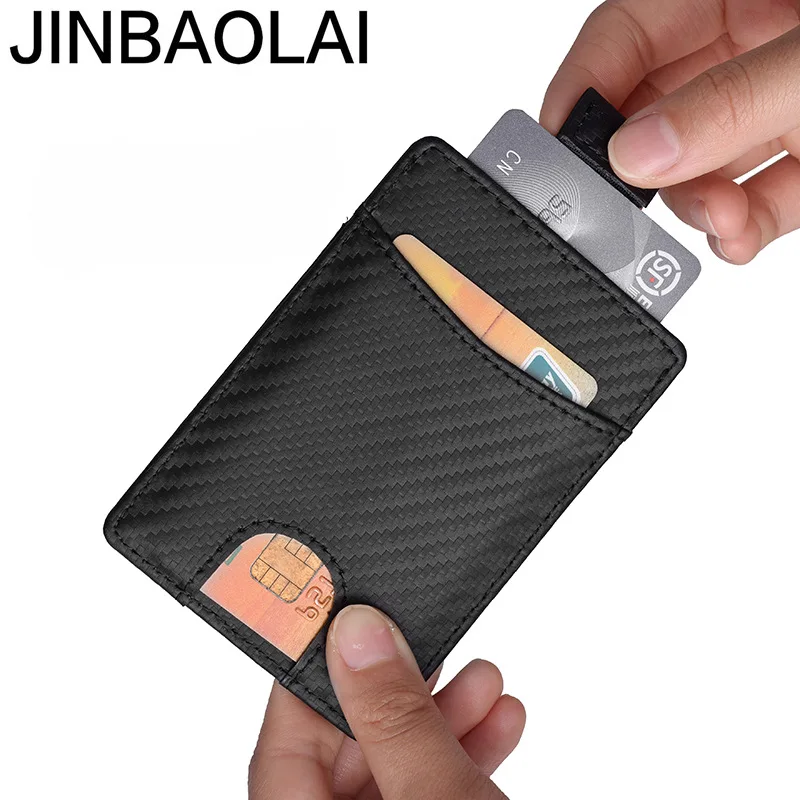 

Прямая поставка с завода Jinbaolai, наборы из углеродного волокна для карт, кошелек с ремнем, кожаный чехол для кредитных карт с сертификатом