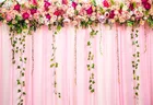 С цветочным принтом, с белыми и розовыми розами нить в виде волны свадебный фон для фотосъемки реквизит для новорожденных Фоны для фотостудии вертикальный LV-356