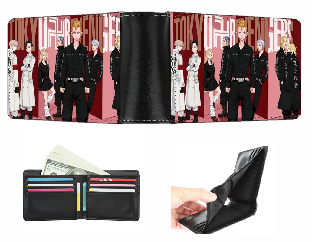 Мужской кошелек с рисунком из аниме Токио Мстители мужской короткий для