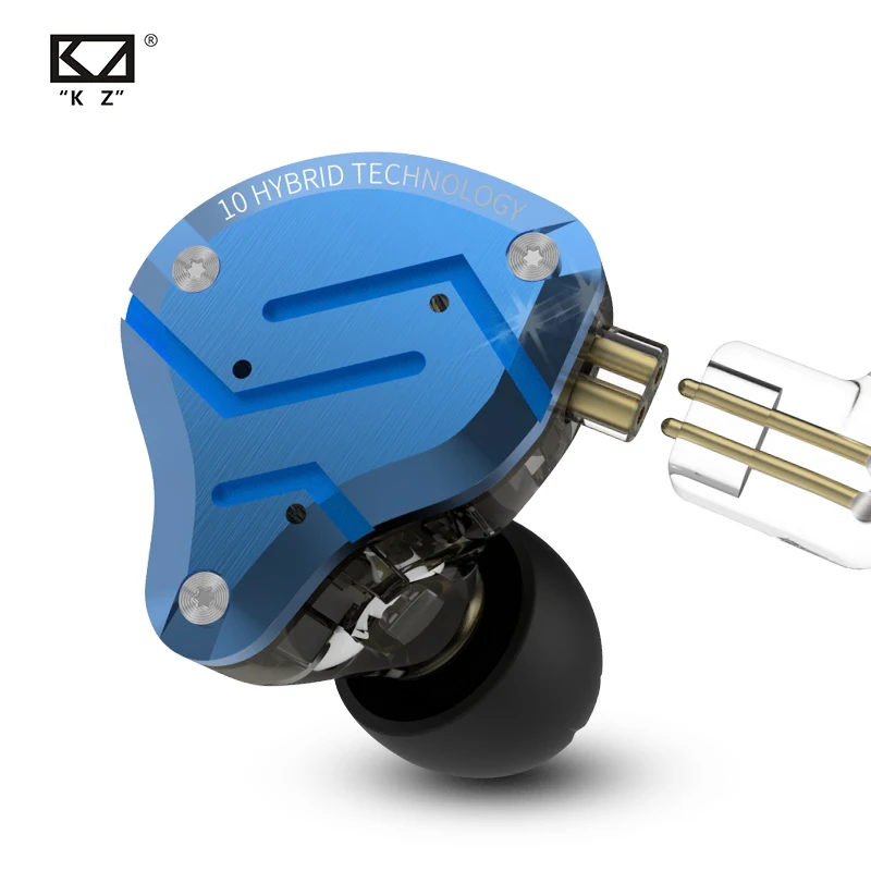 KZ ZS10Pro металлическая гарнитура 4BA 1DD Гибридный 10 единиц Hi Fi басовые наушники