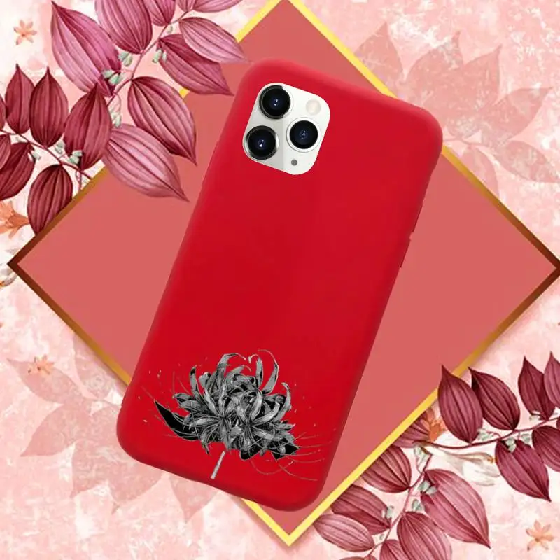 

Art David line Painted Phone Case Red Candy Color for iPhone 11 12 mini pro XS MAX 8 7 6 6S Plus X SE 2020 XR