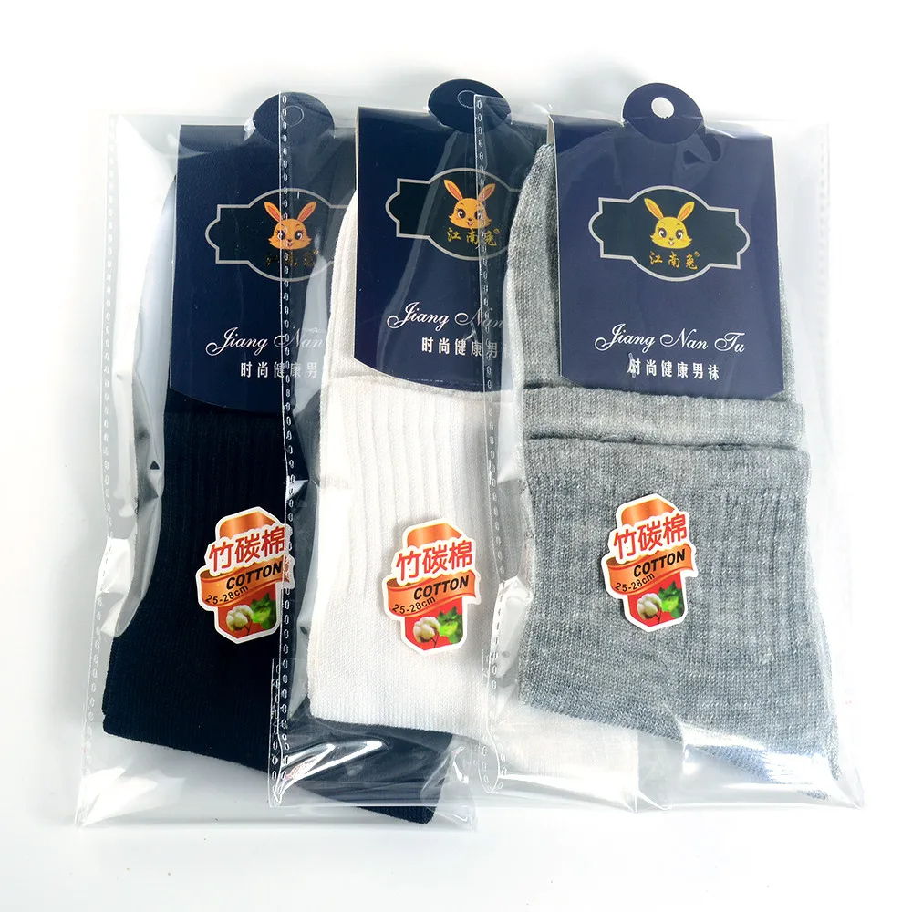 3 шт. высококачественные мужские деловые хлопковые Носки повседневные серые