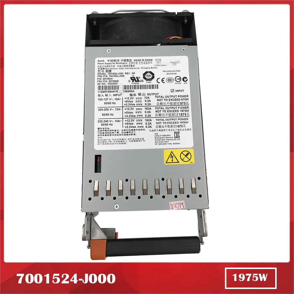 100% Test for Power Supply for 69Y5945 69Y5944 49Y7760 49Y7203 7001524-J000 7001524-J002 1975W Work Good