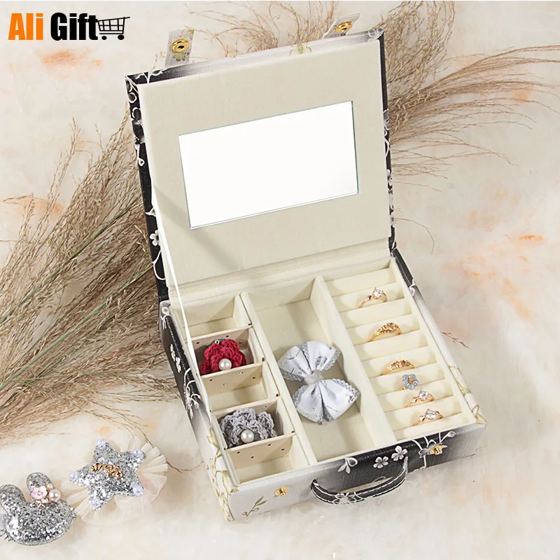 Новые Модные Портативные коробки для ювелирных изделий принцессы европейские