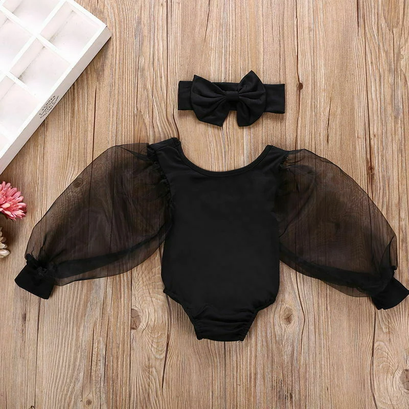 Милое боди для новорожденных девочек 0 12 м модное Сетчатое кружевное однотонное с