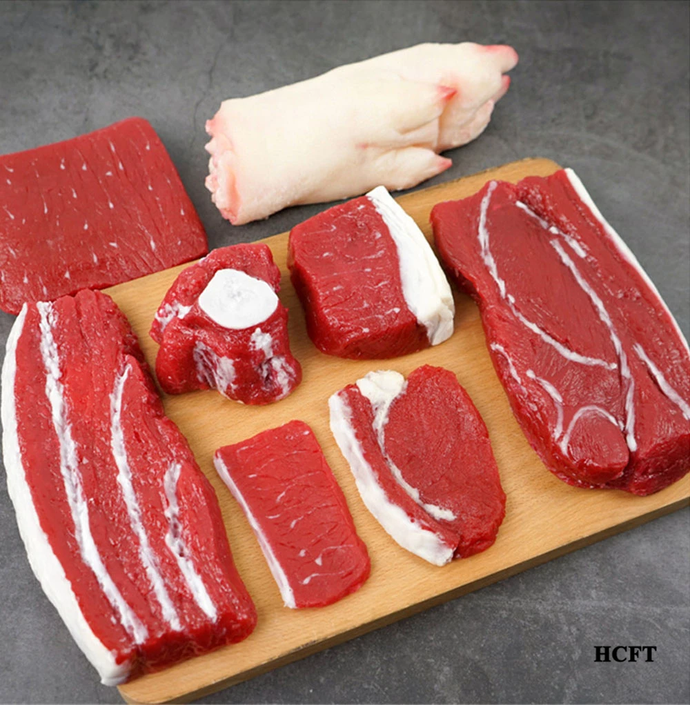 artificial fake food props hotel restaurant shop store decoration simulation pork chops steak ribs Fillet block slices model