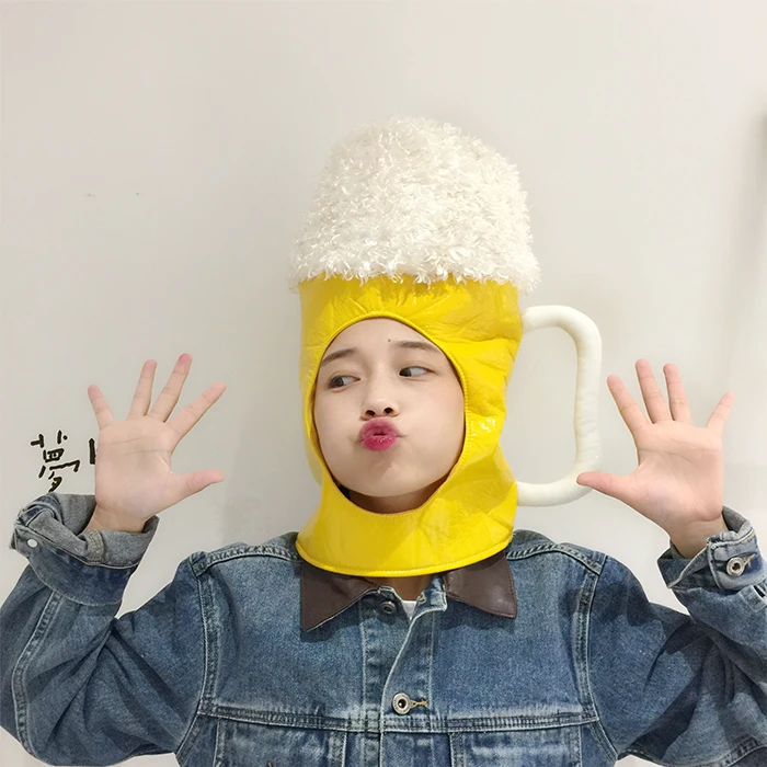Candice guo! Супер милая плюшевая игрушка забавное пиво Чашка мягкая головная шапка
