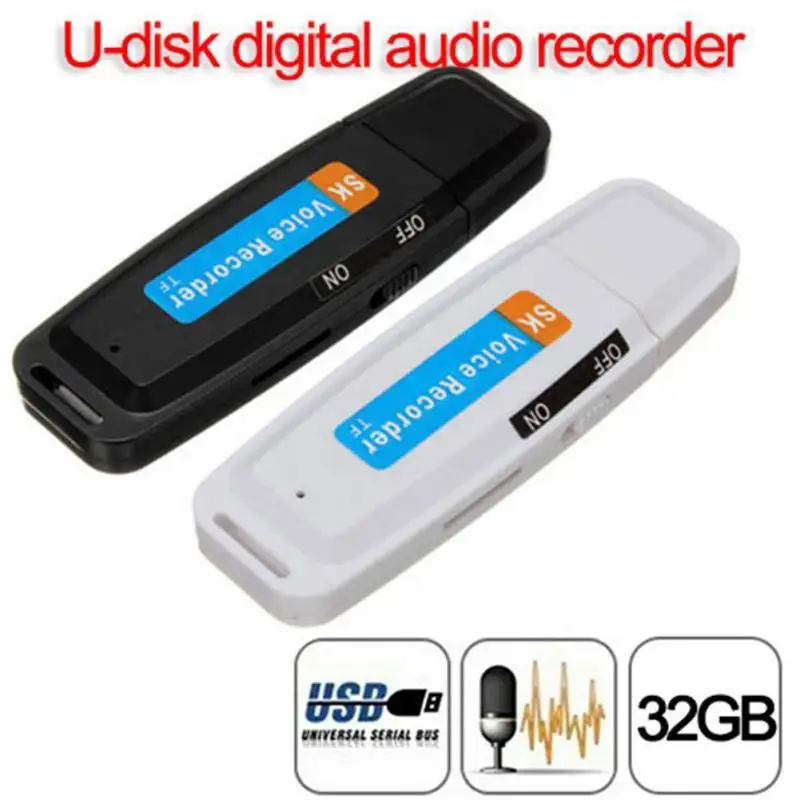 

Mini Rechargeable U Disk Voice Recorder Portable Support TF Card Audio Pen Flash Drive Digital USB WAV Plastic Professional