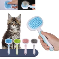 pet bath brush high quality long handle cat silicone massage hair removal comb bathing cleaning spa shampoo pets grooming tool