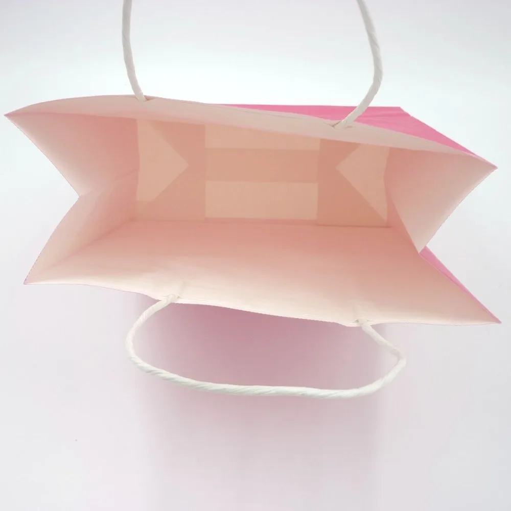 100x с логотипом, рисунком по индивидуальному заказу модная витая рукоятка Подарочная розовая крафт-Бумажная Сумка