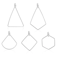 20pcs stainless steel earrings pendants diy accessories geometric shaped jewelry making supplies findings bulk items wholesale