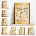 Милитари Танк патент постер каноэ патент Картина на холсте минималистская Настенная картина домашний декор для гостиной спальни кабинета