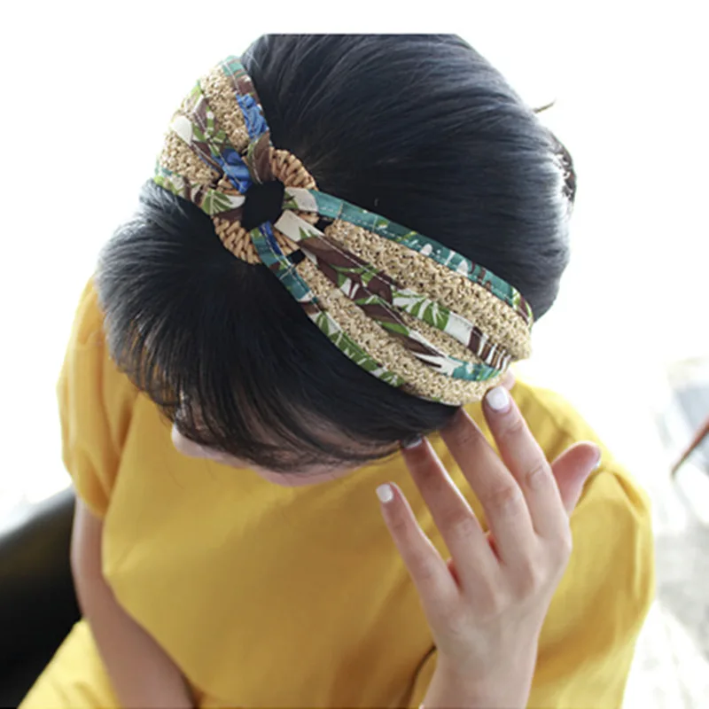 2019 Модные Винтажные повязки для волос ручной работы в стиле Рафи Женская лента