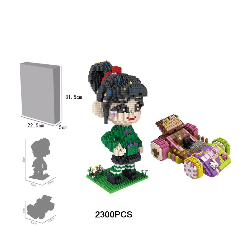 Американские Мультяшные фигурки из мультфильма разбили его Ральф микро алмазный