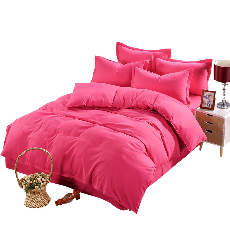 Rosered 1PC Aloe Cotton Duvet Cover Soild Quit Cover Skin Care Bedclothes Home Decor Comforter Cover Double Queen King - Цвет: Rosered