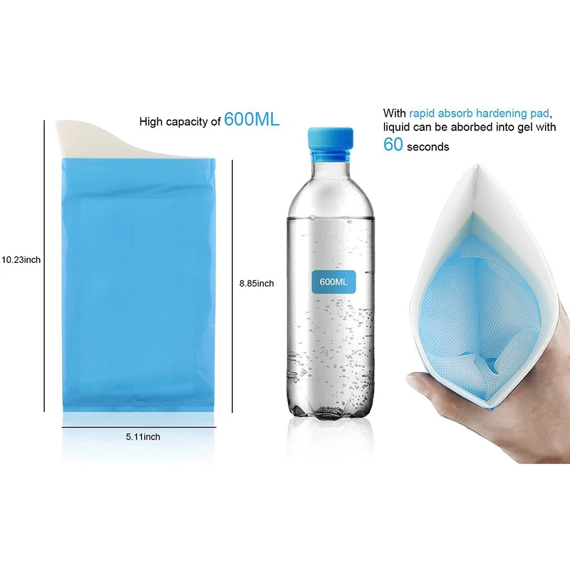 Одноразовые Сумки для мочи походные дорожные туалеты пробки срочно необходимые