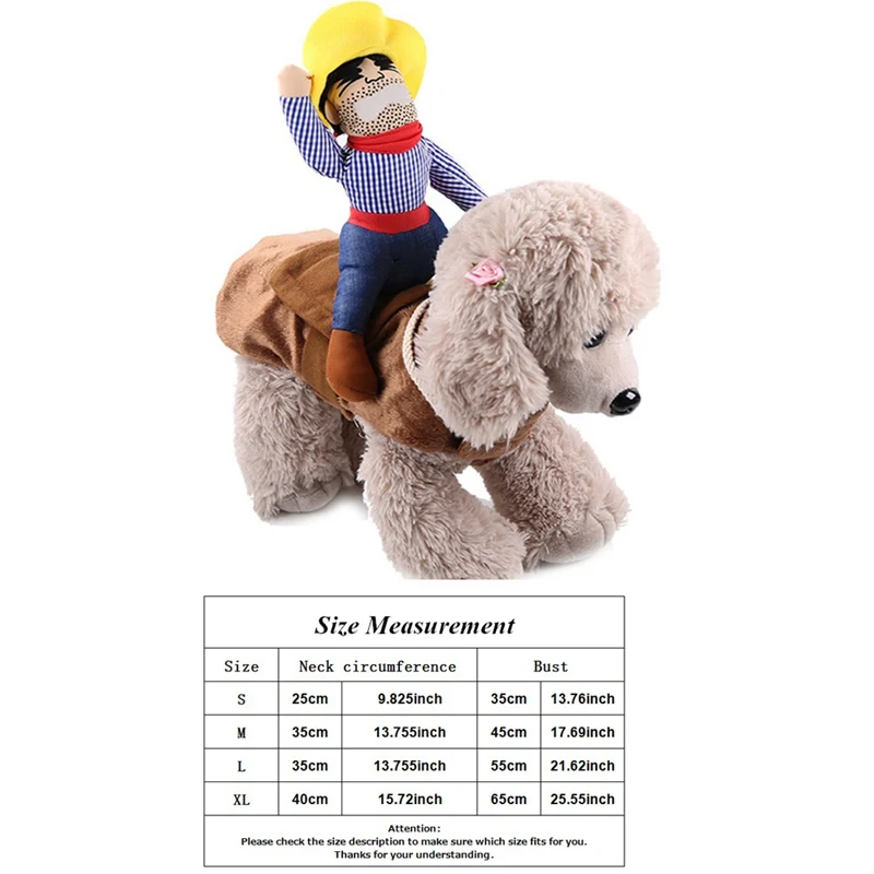 

Funny Pet Dog Cat Costume Halloween Cowboy Rider Fancy Dress Up Clothes For Dogs Cats Christmas Festival Pet Cosplay Costume