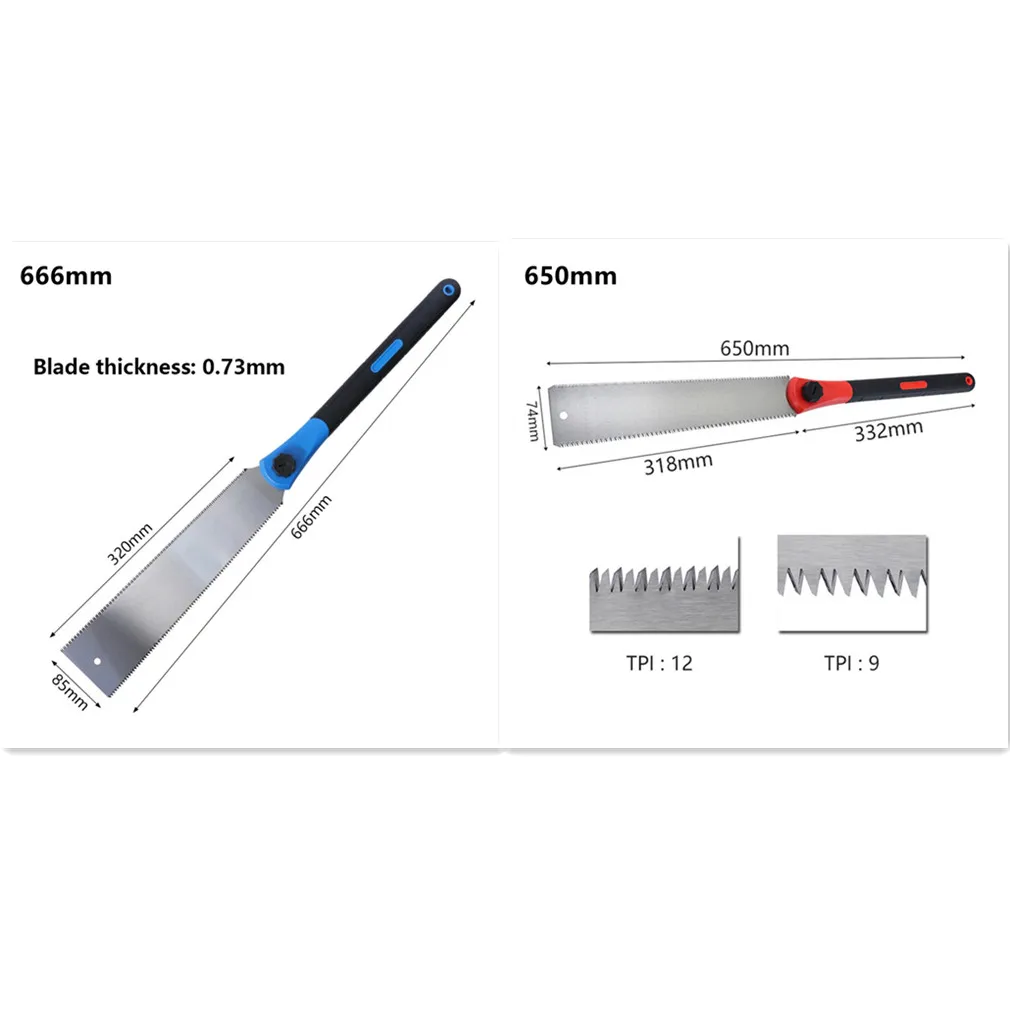 1 шт. японская ручная пила с двойной кромкой 3 боковыми зубцами