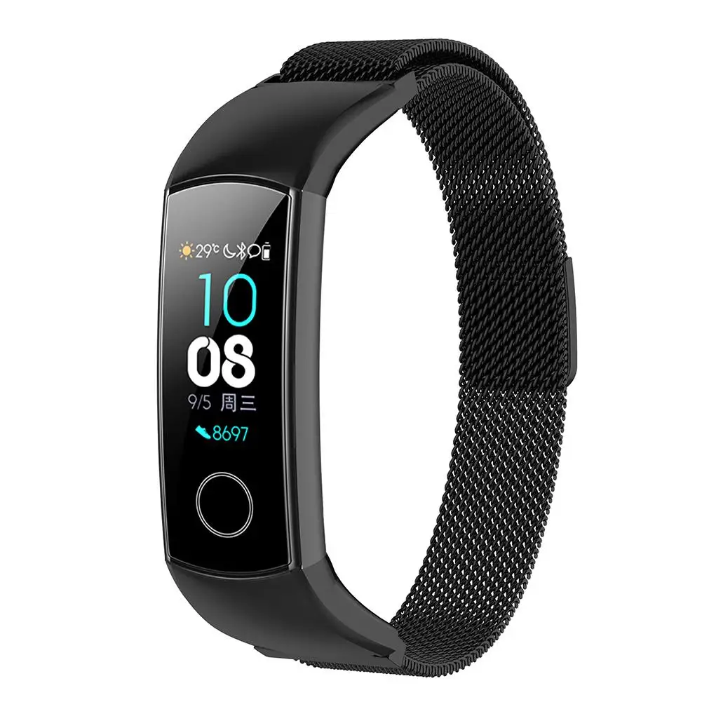 Магнитный Миланский Браслет из нержавеющей стали для часов браслет huawei Honor Band 4 5