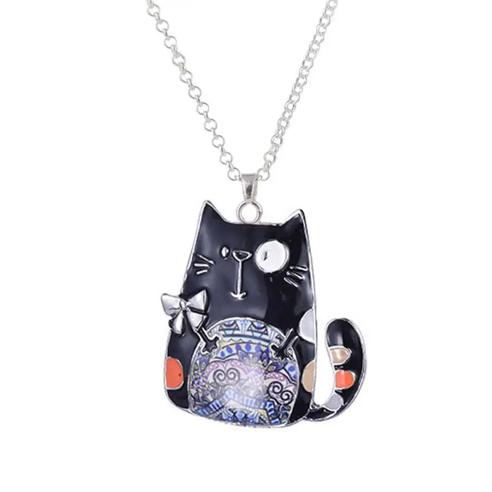 Ювелирные изделия D & Rui ожерелье с подвеской в виде милой черной кошки Женская