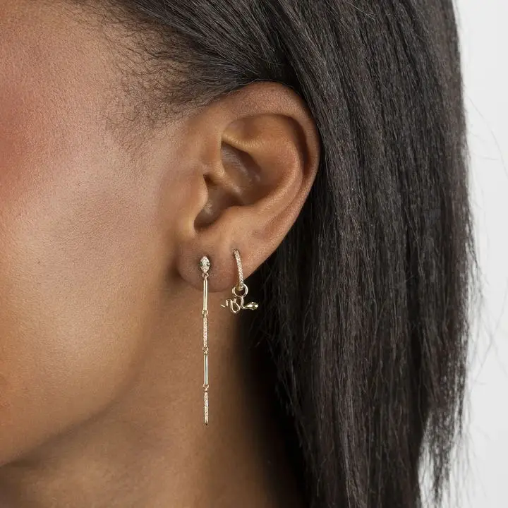 

Long Tassel Crystal cz Drop Earrings for Women Shiny Snake Shape Rhinestone Dangle Earring Weddings Fashion Jewelry Gifts