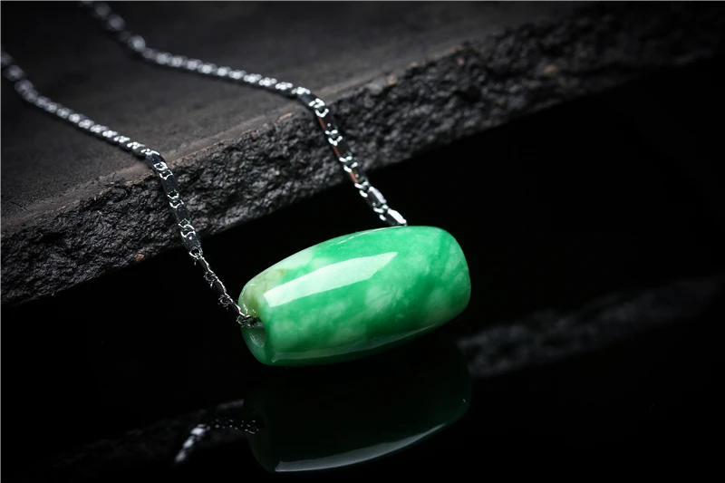 Charming jadeite Myanmar jades pendant natural fashion oil necklace lucky safety Charm | Украшения и аксессуары