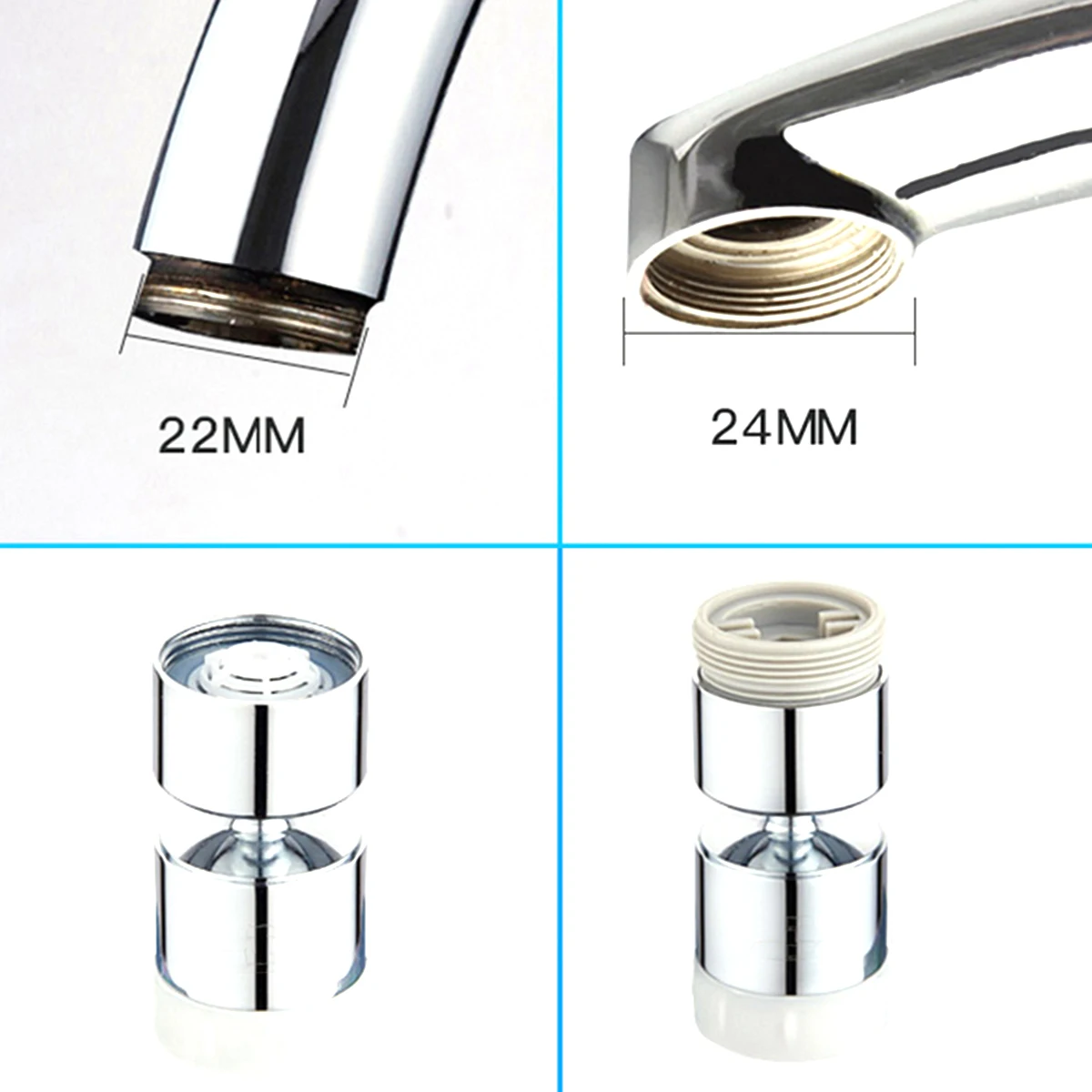 

Faucet Aerator Kitchen Sink Faucet Aerators 360 Degree Rotation Dual-Function Faucet Attachment Swivel Sprayer Dropshipping