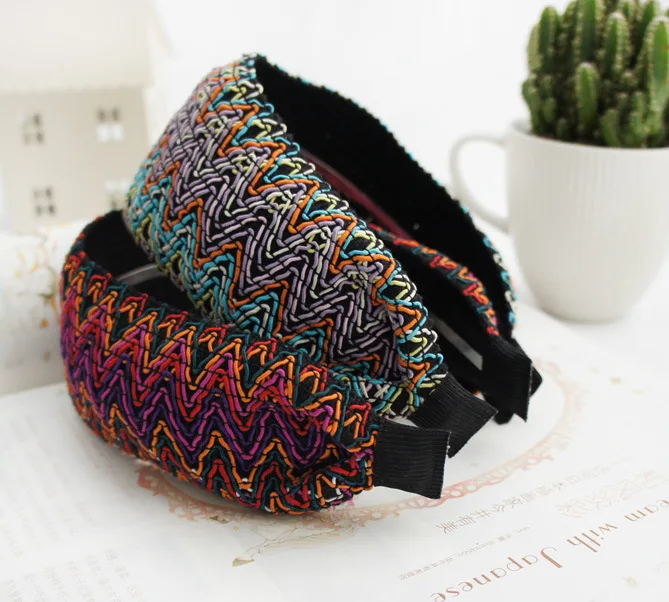 Женские цветочные обручи ручной работы корейские аксессуары для волос с