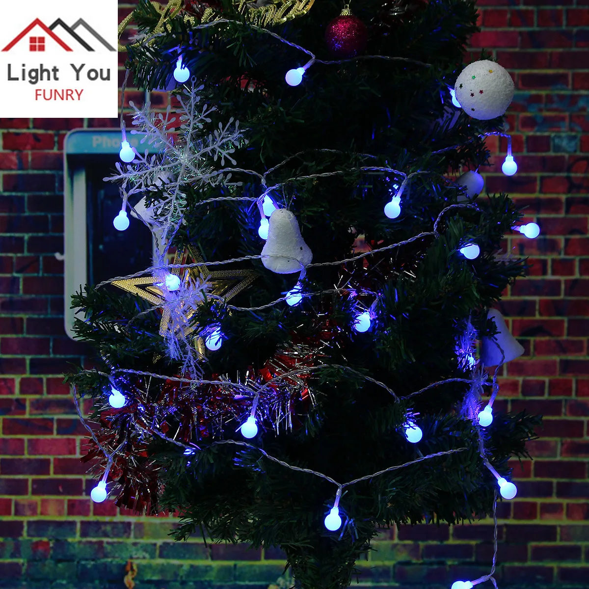 20 LED ball battery box light string Christmas tree Festival Indoor Decorative | Лампы и освещение