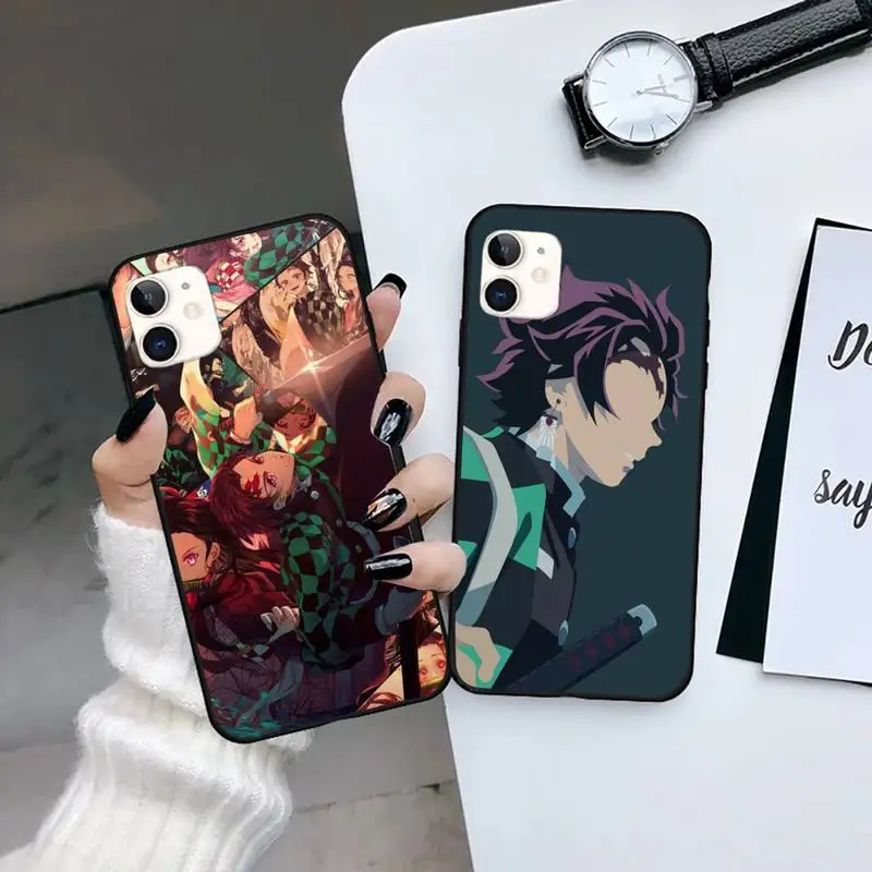 

Demon Slayer Anime Phone Case for iPhone 13 7 8 11 12 X XS XR Pro max Samsung A S 9 71 10 plus mini mobile bags funda shell