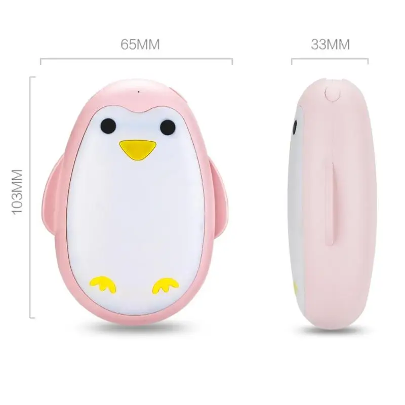 Перезаряжаемый удобный карманный нагреватель Пингвин портативный usb-мини 5200 мАч