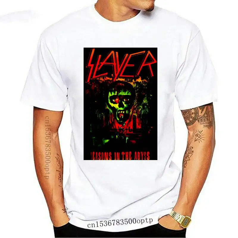 

New 2021 T-SHIRT SLAYER SEASONS IN THE ABYSS DTG PRINTED TEE- S- 7XL