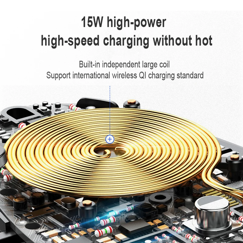 

15W QI Fast Car Wireless Phone charger for Samsung S20 S10 USB C Wireless charging Base Holder Stand for iPhone 12 11 pro Xiaomi