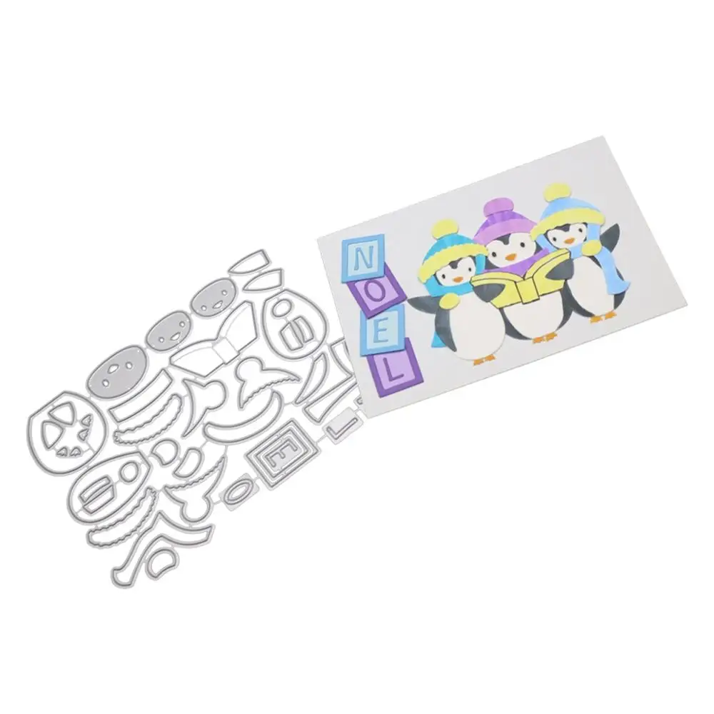 

Cute Penguin Cutting Dies for Card Making, URYKE Die Cuts Stencil Metal Pattern Template for DIY Embossing Scrapbooking New 2019