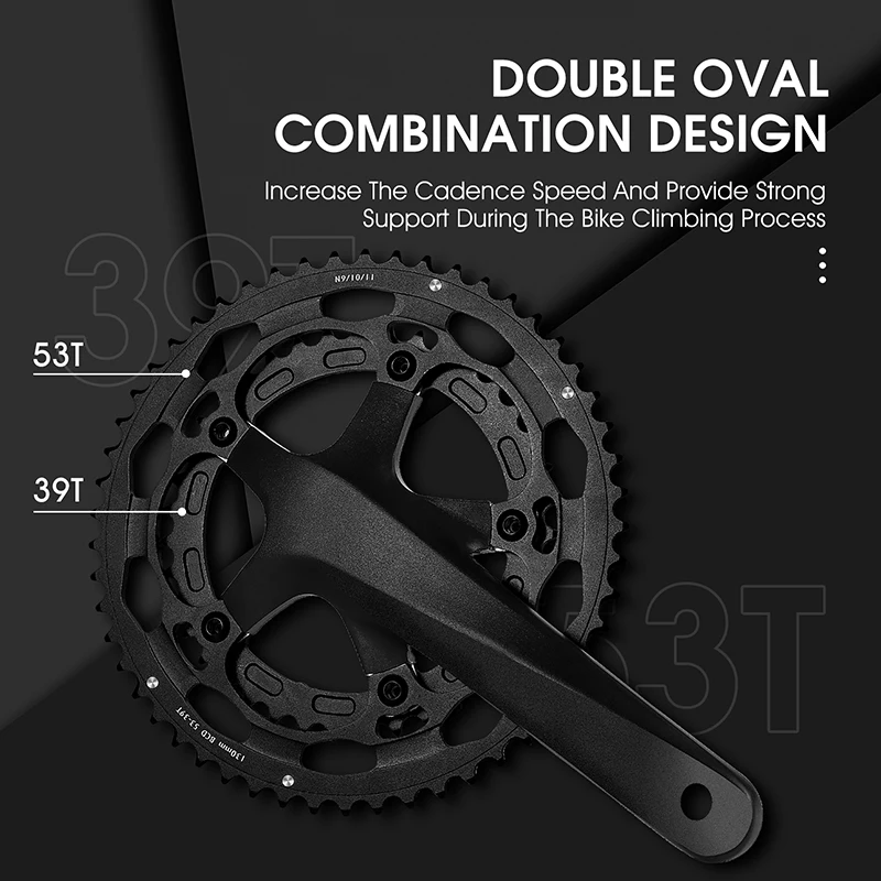 WEST BIKING 39T/53T дорожное Велосипедное кольцо 130 BCD Высокопрочное цепное для