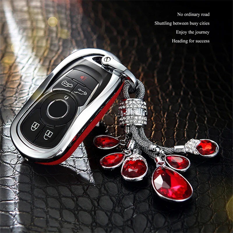 

For OPEL Astra Buick ENCORE ENVISION NEW LACROSSE Car Styling holder Suede Leather Zinc alloy Car Key Protection Case Cover