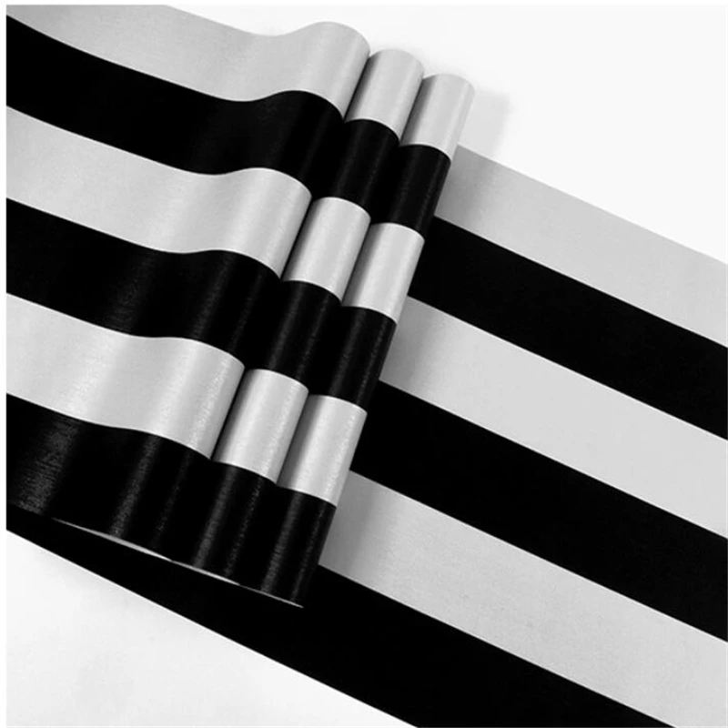 Wellyu вертикальные полосы обои простой промышленный стиль Черный  Серебряный Скандинавская Мода ТВ фон обои papel де parede | AliExpress