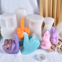 diy finger candle mold handmade silicone wax candle molds for crafts aromatherapy plaster 3d resin mold candle holder soap form