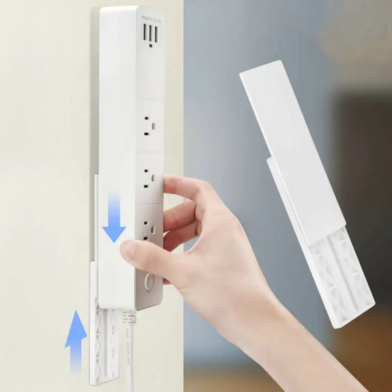 

Self Adhesive Power Strip Holder Fixator Wall-Mounted Socket Cable Fixer Rack