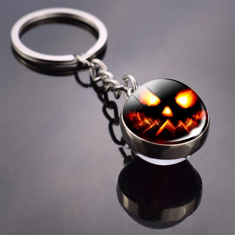Halloween Pumpkin Pattern Keychain Pendant Keyring Jewelry Trick or Treat | Украшения и аксессуары