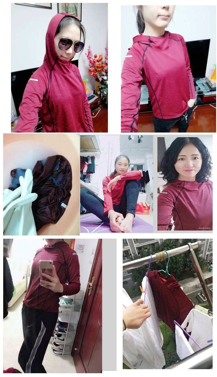 Женские футболки для бега дышащие тренажерного зала фитнеса с длинным рукавом