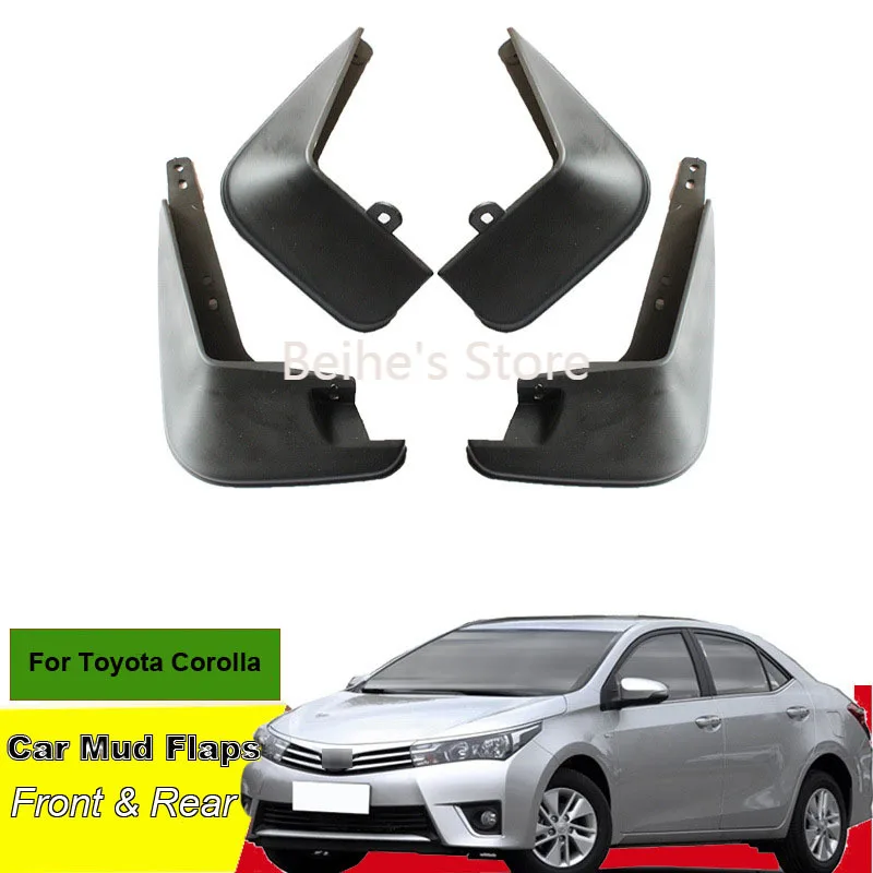 

Tommia For Toyota Corolla Car Mud Flaps Splash Guard Mudguard Mudflaps 4pcs ABS Front & Rear Fender