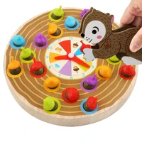 wooden beads game montessori educational early learn squirrel clip ball puzzle preschool toddler toys kids for children gifts