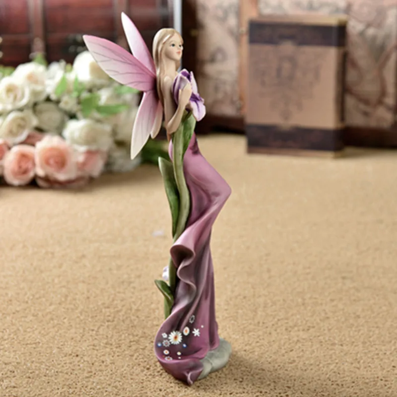 

European Style Resin Angel Decoration Fashion High Range Creative Living Room Wine Cabinet Ornament Christmas Gifts X5226